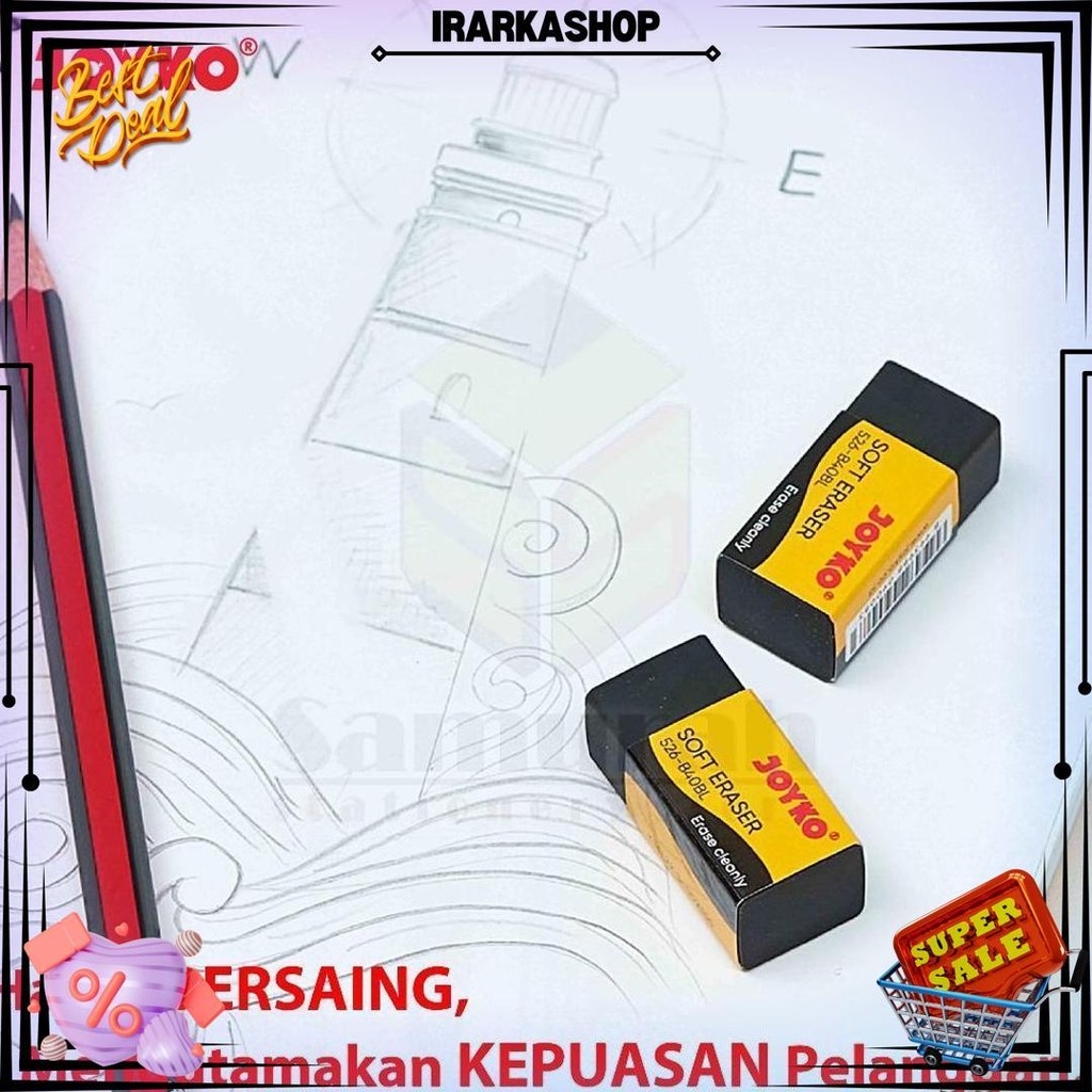 

Penghapus Pensil Joyko B 40 Kecil Isi 40 Pcs / Eraser B40 Bl Hitam / Stip Pencil B40 P Putih Hitam ( 1 Pak ) D Gratis Ongkir