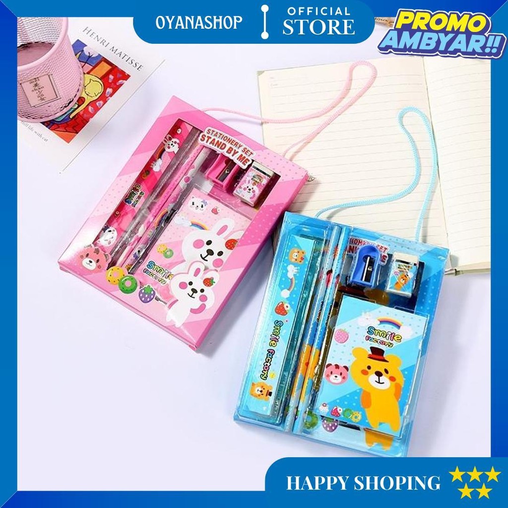 

Stt Alat Tulis Set 6In1 Stationery Set Lucu Karakter 6 In 1 Set Perlengkapan Pensil Penggaris Buku Penghapus Sekolah Anak-Anak Tk Box Tali Sourvenir Ulang Tahun Murah D Cod