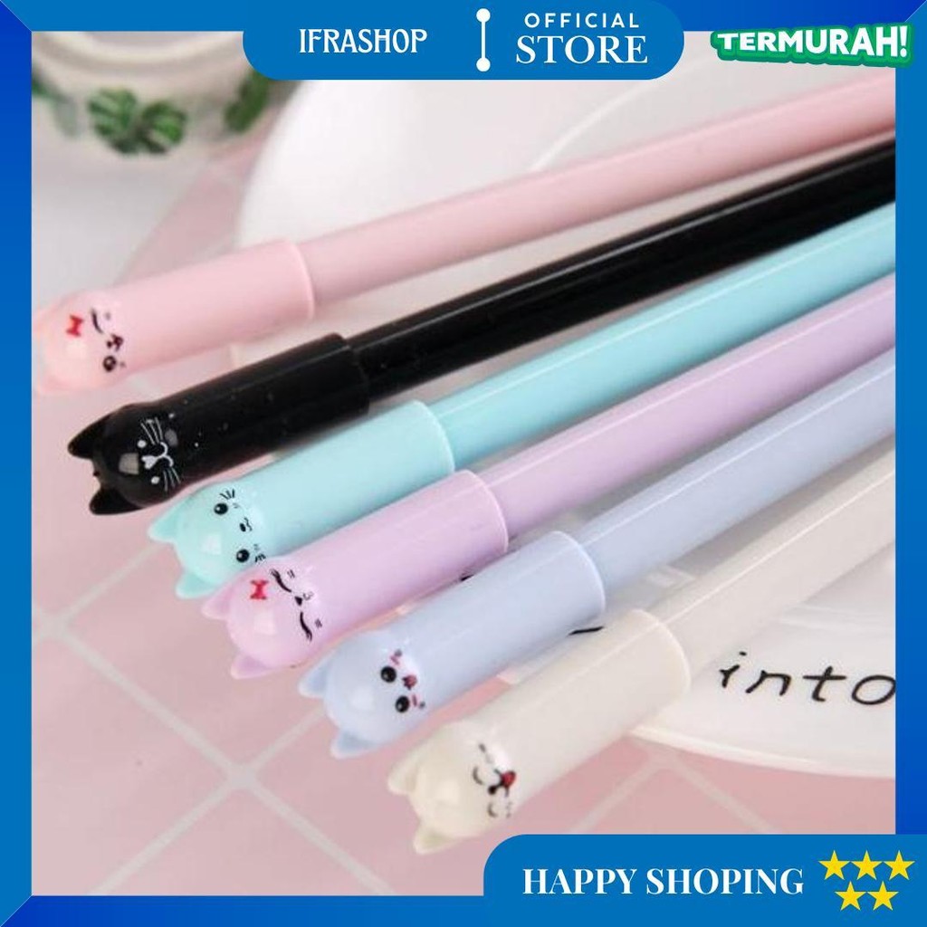 

Mmm Pena Karakter Kartun Meow Lucu Pulpen Stationary Cair Gel D Promo Puncak