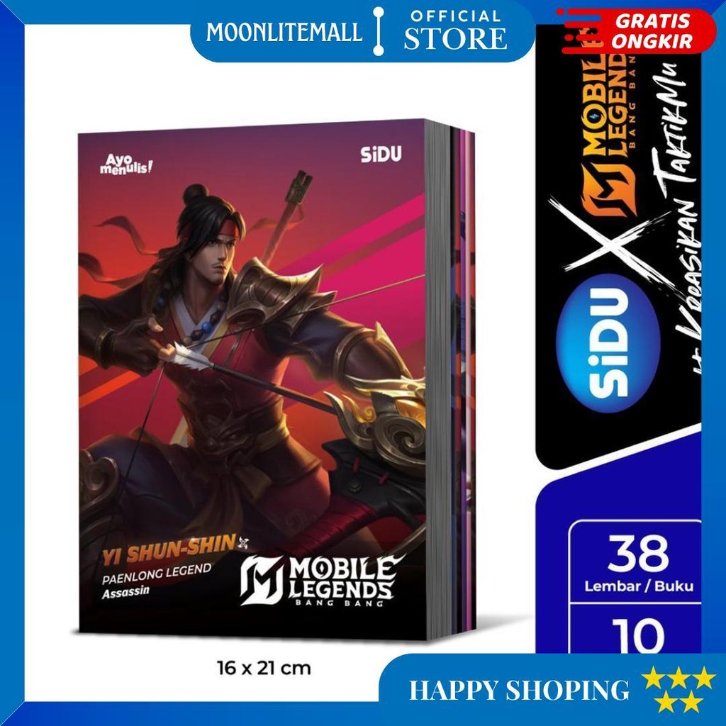 

Sidu Buku Tulis Mobile Legends 38 Lembar - 10 Buku D Terlaris