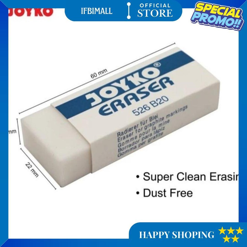 

Eraser/Penghapus Joyko 526-B20 Besar (1Pcs) D Sale