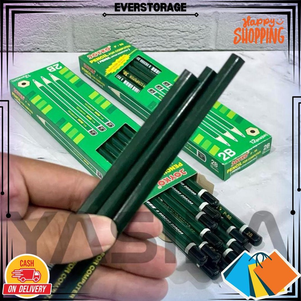 

Satu Lusin 12 Pcs Pensil Raut 2B P-88 Joyko D Gratis Ongkir