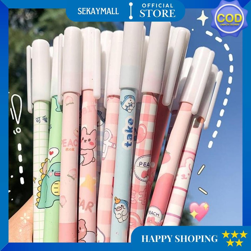 

( Ji ) 1 Lusin Pulpen Gel Motif Lucu Bisa Hapus / Pulpen Bisa Dihapus Non Box Tinta D Termurah