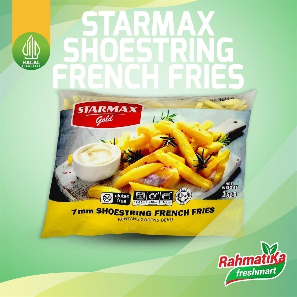 

STARMAX Kentang Goreng Beku / Shoestring French Fries 1 kg