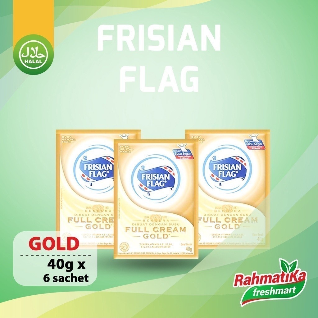 

Frisian Flag Susu Kental Manis Gold (38 gr x 6 sachet)