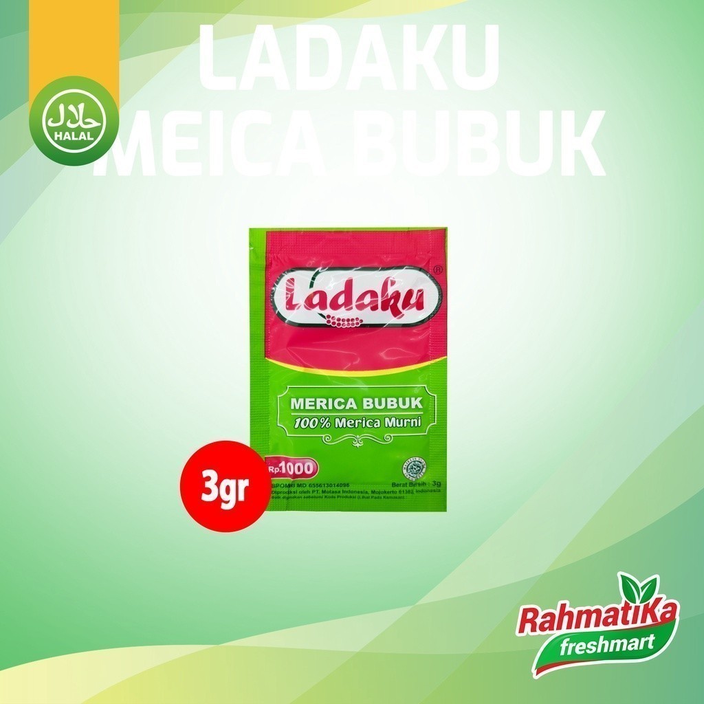 

Ladaku Merica Bubuk 3 gram (Bumbu Dapur)
