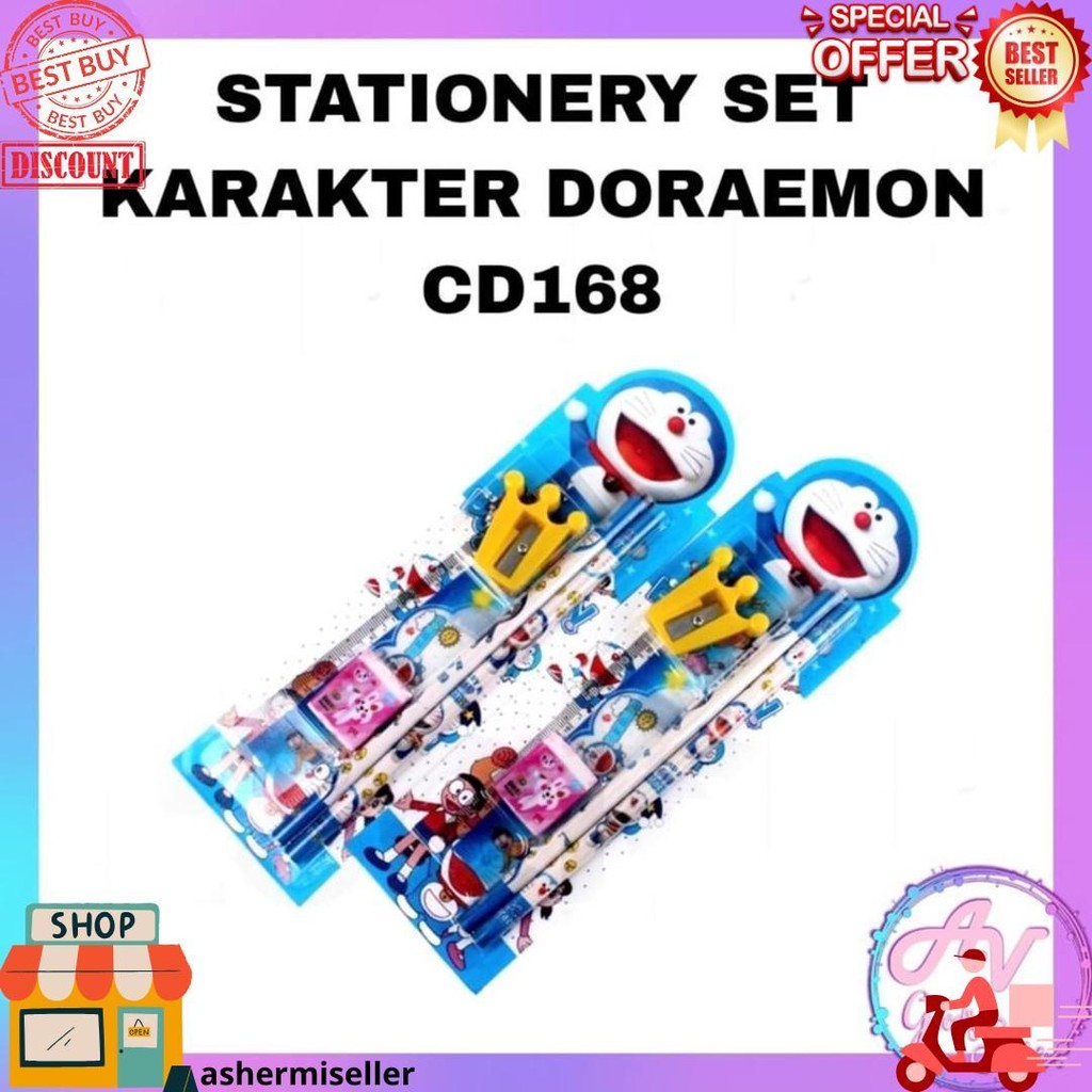 

Stationery Set 5In1 Karakter Cd168 / Paket Alat Tuli Sekolah Set Murah D Best Seller