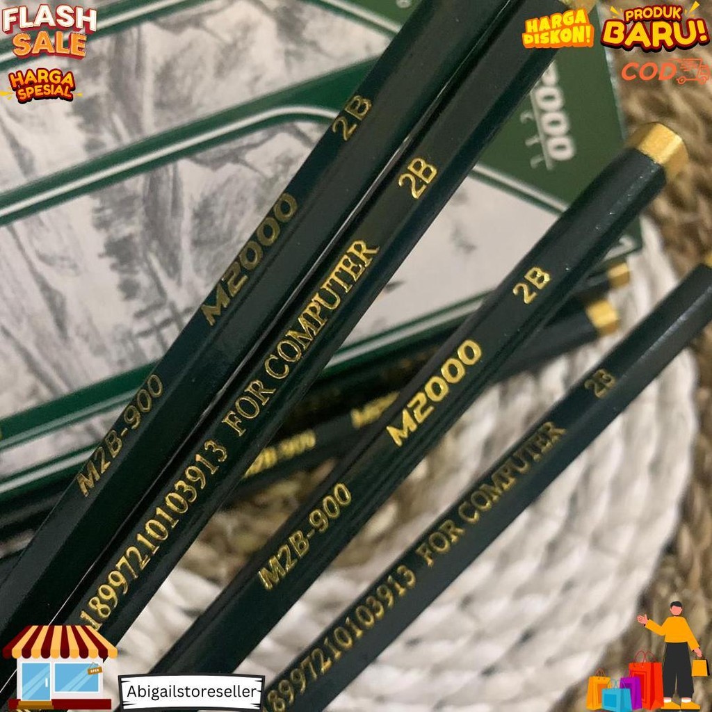 

12Pcs Pensil M2000 Hijau 2 B Harga1 Lusin D Gratis Ongkir