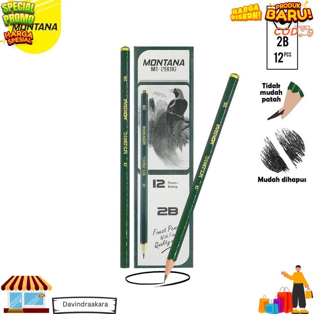 

Montana Pensil 2B Lulus Uji Komputer 12 Pcs Pencil Alat Tulis Sekolah Dan Kantor Mt2B01 D Gratis Ongkir