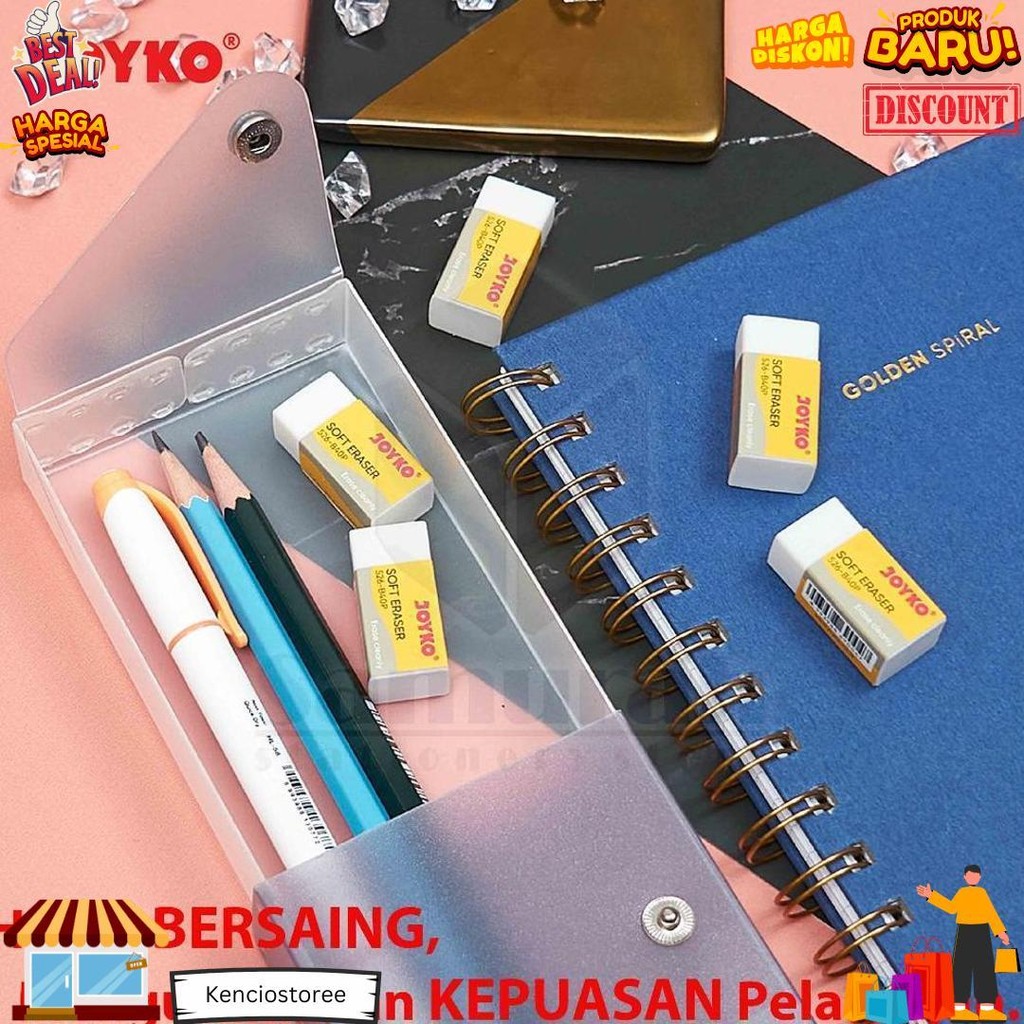 

Penghapus Pensil Joyko B 40 Kecil Isi 40 Pcs / Eraser B40 Bl Hitam / Stip Pencil B40 P Putih Hitam ( 1 Pak ) D Gratis Ongkir