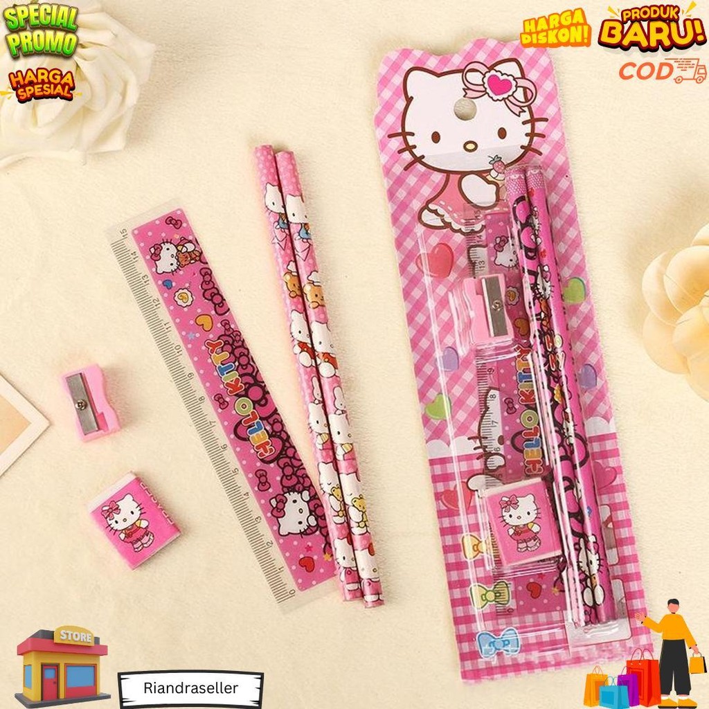 

Osm - S5686 Stationary Set 5 In 1 Karakter / Alat Tulis Sekolah / Paket Alat Tulis / Mini Stationary / Set Alat Tulis Pensil D Cod