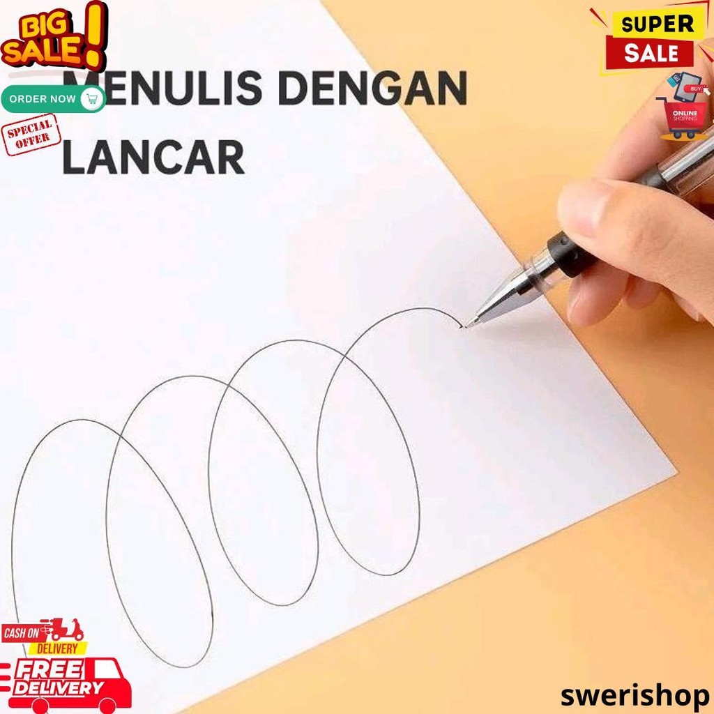 

(Bisa Cod) 12-50 Pcs Pulpen Gel Ink 0.5Mm Alat Tulis Perlengkapan Sekolah Refill Tinta Isi Pena 0.5 Mm Pen Stationery D Promo Puncak