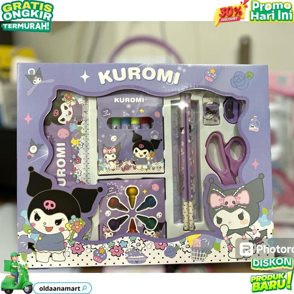 

6021 Set Stationery Lengkap Sanrio My Melody Kuromi Cinnamonroll Paket Alat Tulis Anak Sekolah Hadiah Ulang Tahun Crayon Pensil Kotak Spidol Gunting D Cod