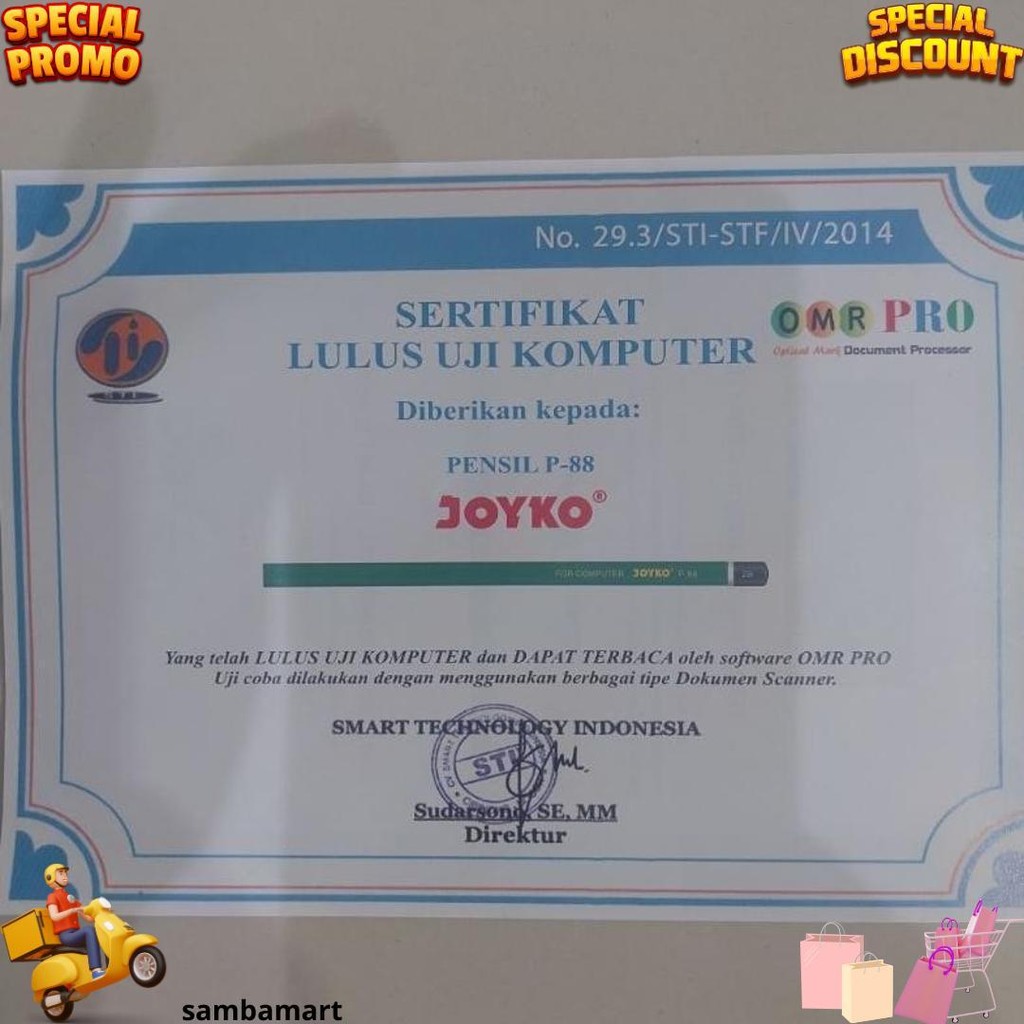 

Pensil 2B Joyko P88/ Lusin D Best Seller