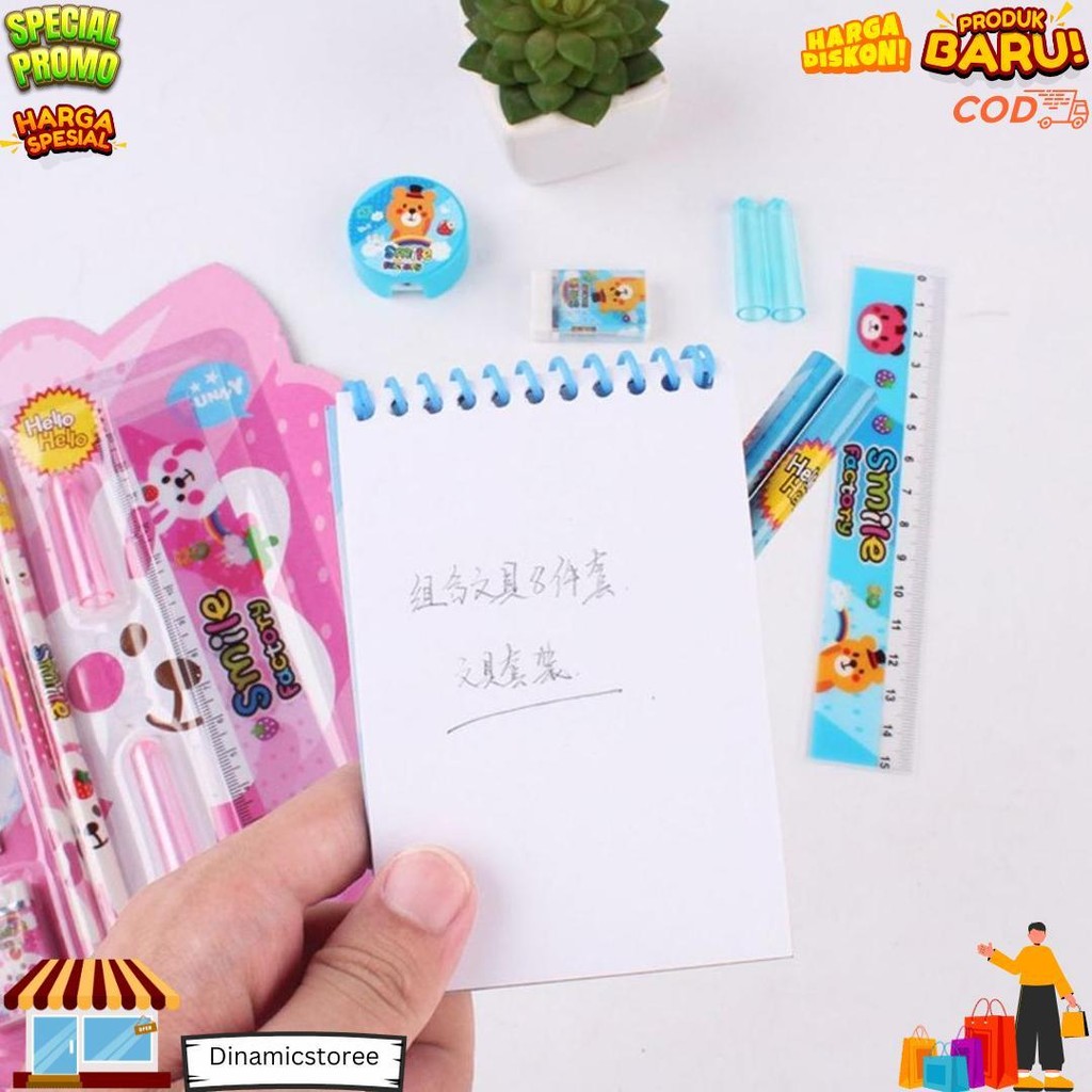 

Alat Tulis Set 8In1 Stationary Set Perlengkapan Menulis Anak Notebok Pensil Penggaris Penghapus Rautan/Peralatan Sekolah Bentuk Kucing Lucu/Cocok Untuk Souvenir Ulang Tahun D Best Seller