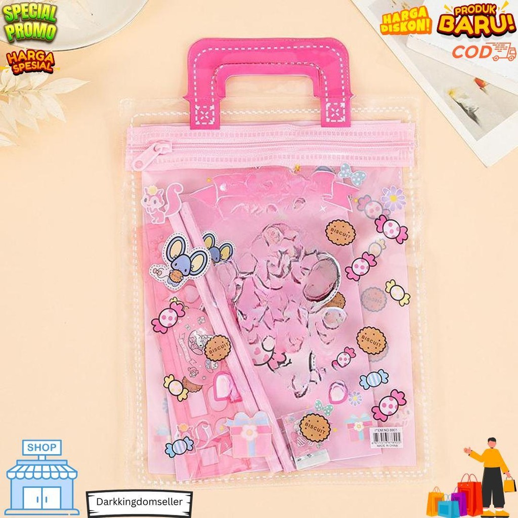 

Alat Tulis Satu Set 6 In 1 Stationary Sekolah Karakter Kartun Murah Lucu Pouch Hadiah Anak - Gg0351 D Best Seller