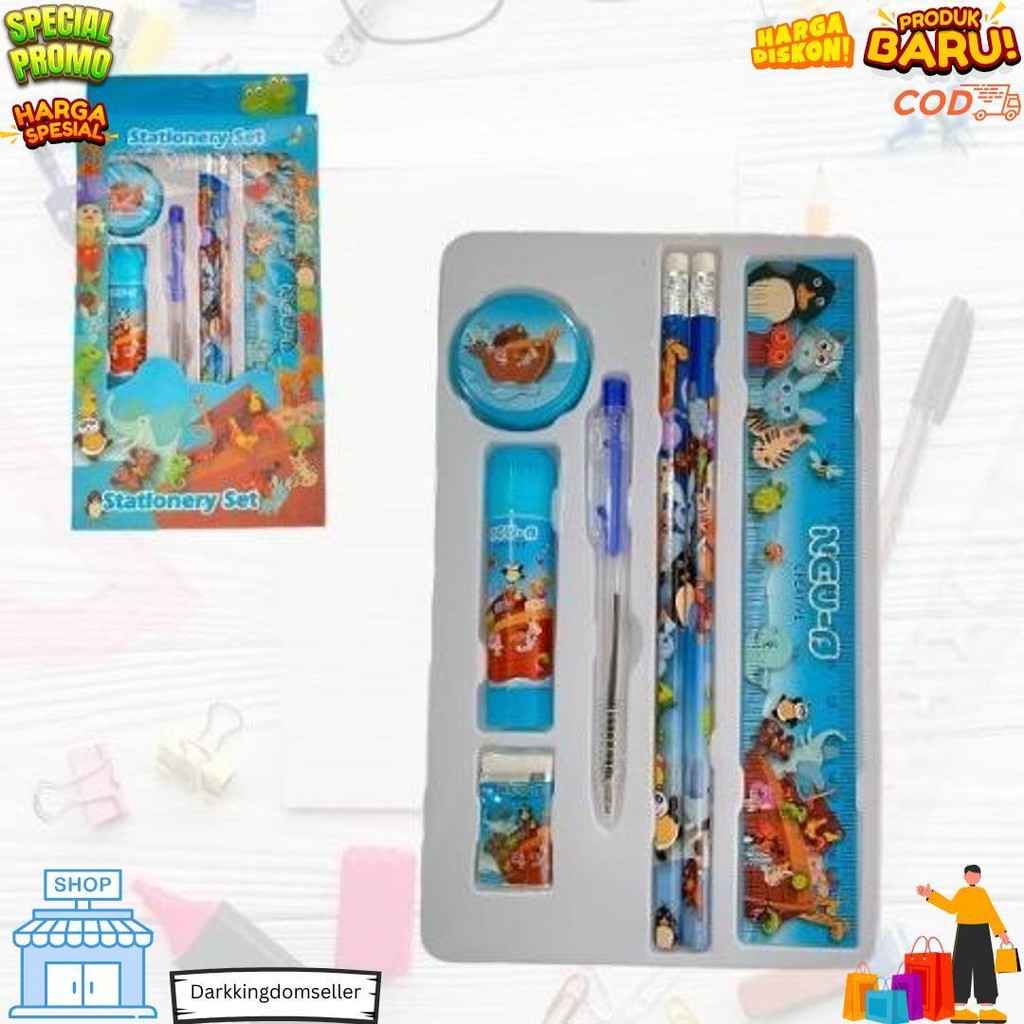 

Alat Tulis Set 7In1 / Stationery Set / Alat Tulis Anak / Alat Tulis Sekolah / Set Alat Tulis 7In1 D Cod