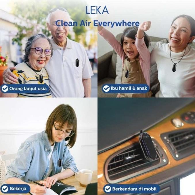 Murah LEKA AP7212 Mini Ionizer - Portable Ion Negatif Kalung Air Purifier Non COD