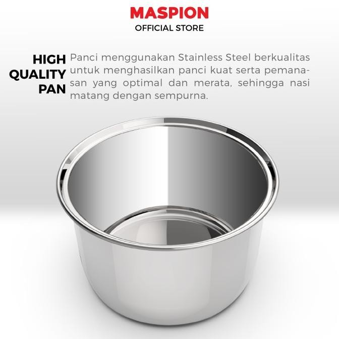 Murah Maspion Rice Cooker Magic Com 1.8 Liter MRC-1856 BSS Non COD