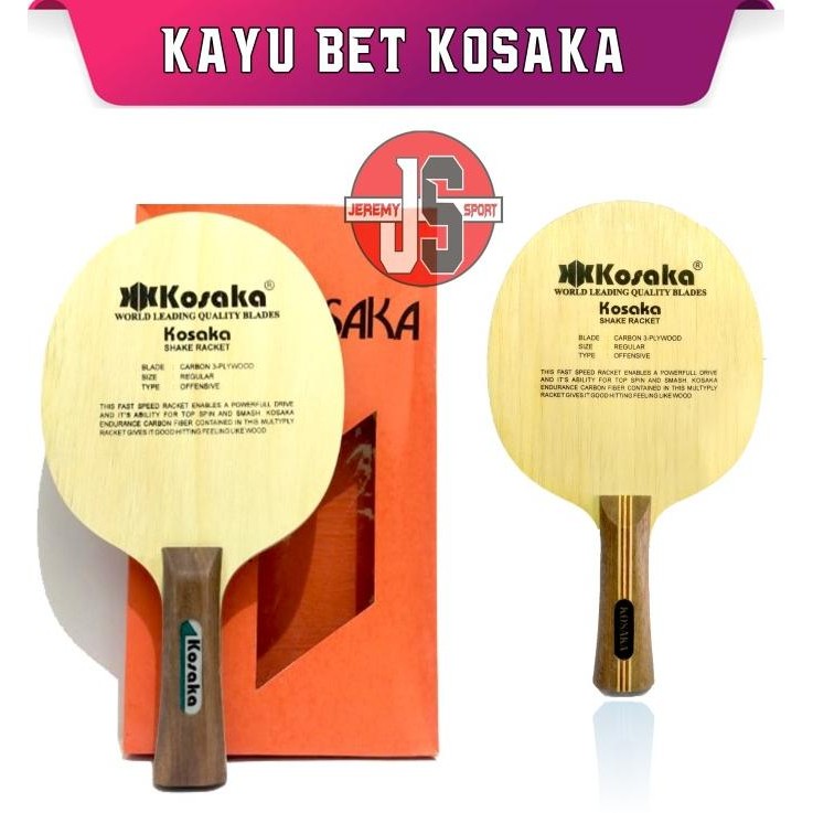 Kayu Bet Tenis Meja Pingpong Kosaka Carbon Original