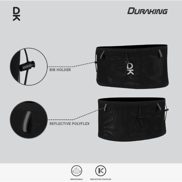 Running Belt Sabuk Lari Duraking V2 Unisex Black Co