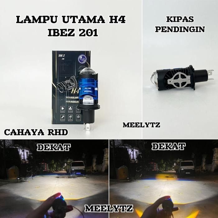 IBEZ 201 - Lampu utama H4 LED Purple Lens