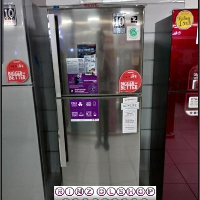 Murah KULKAS SHARP SJ-450GP SD INVERTER 2 PINTU PLASMA SJ 450 GP SD Non COD