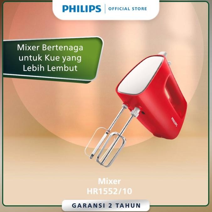 Murah Philips Mixer (Hand Mixer - Merah) - HR1552/10 - 170 Watt Mixer Philips Chopper Mixer Non COD