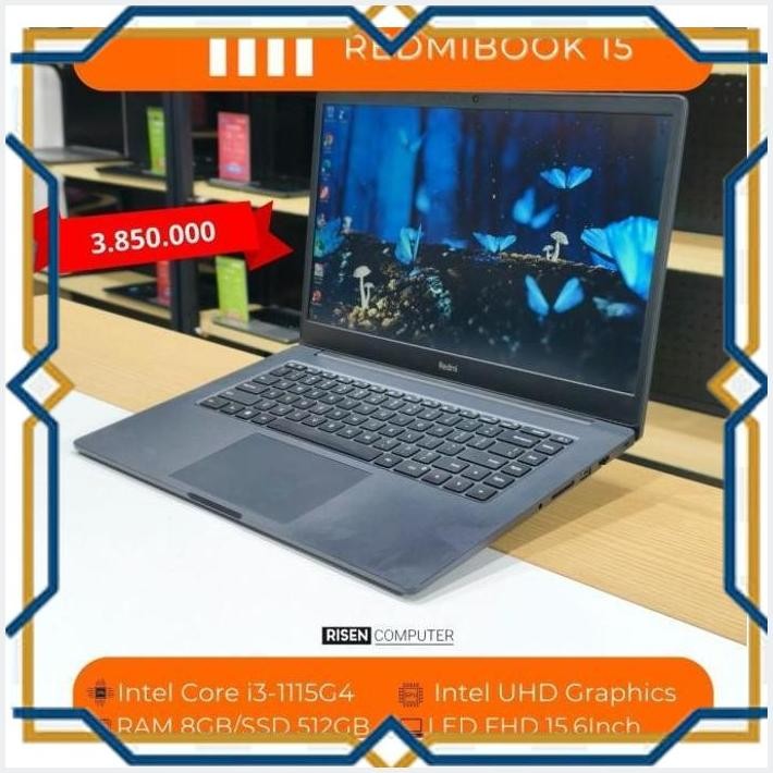 [SLS] LAPTOP XIAOMI REDMIBOOK 15 INTEL CORE I3-1115G4 RAM 8GB SSD 512GB FHD 15.6INCH NOTEBOOK SECOND