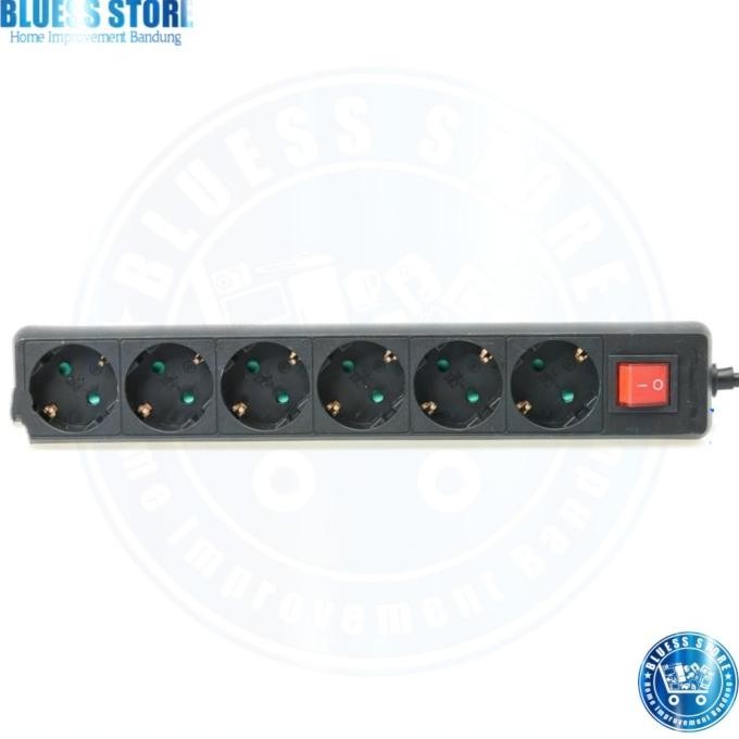 Sale Krisbow Stop Kontak 6 Soket Terminal Listrik Colokan Listrik Hitam