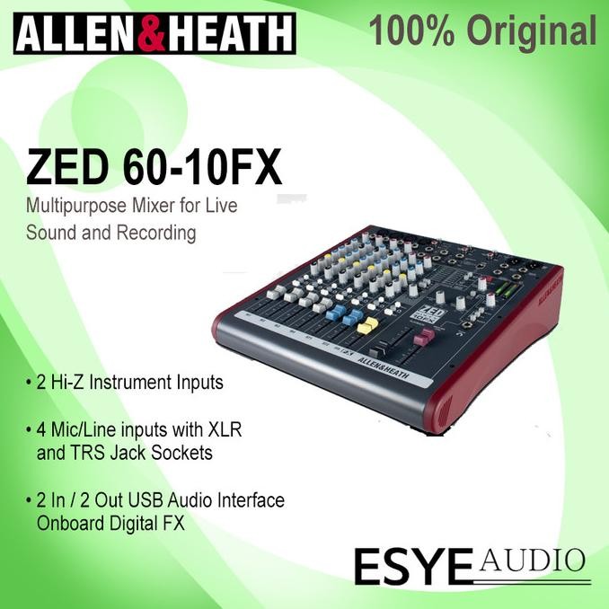 Murah Mixer Allen & Heath Zed 60 - 10Fx