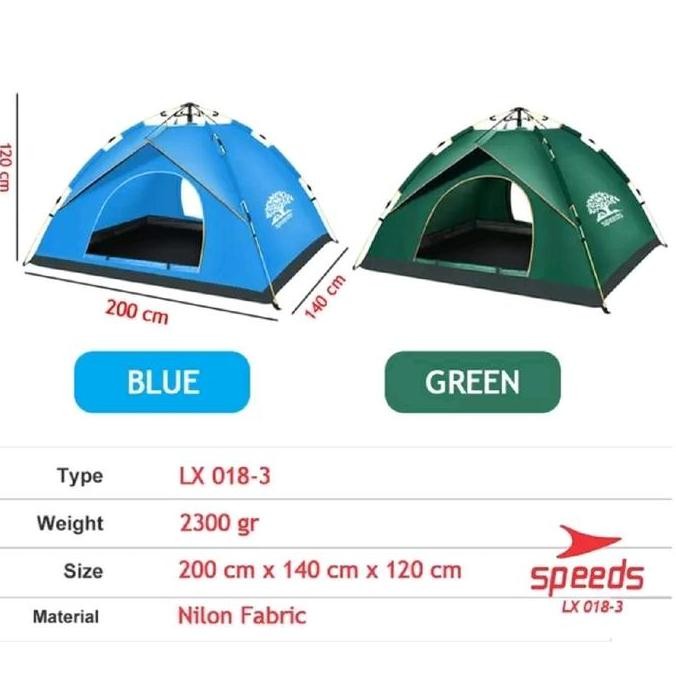 Tenda camping 2 orang speeds LX018-03 - tenda kemah outdoor