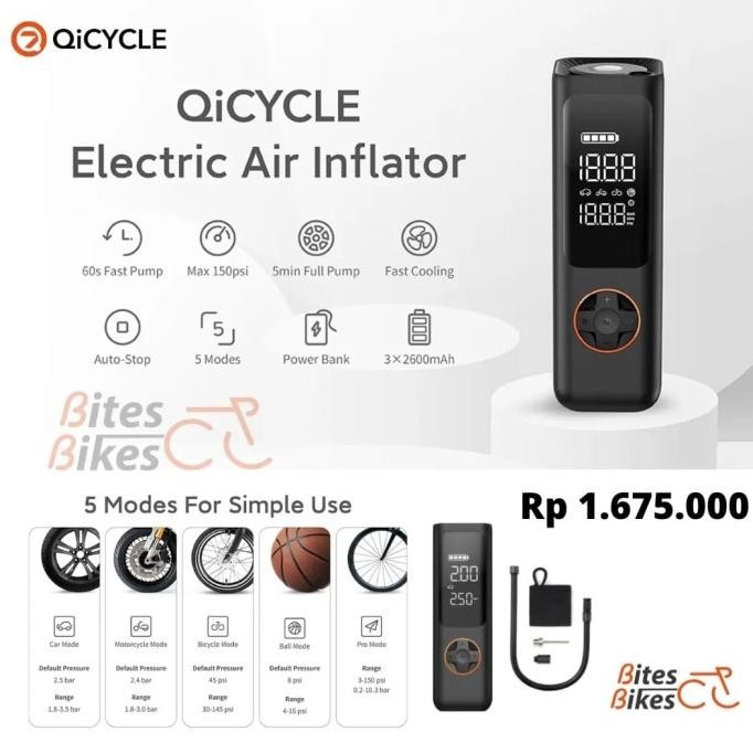 Qicycle Portable Electric Air - Pompa Elektrik Co