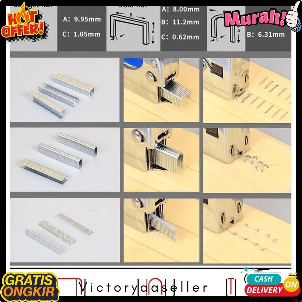 

Staples Gun Tacker Mollar 3 In 1 / Staple Jok Tembak Hekter 3 Way Dapat 3 Jenis Paku/3 In 1 Staples Gun Tacker Mollar Terlengkap Dan Termurah