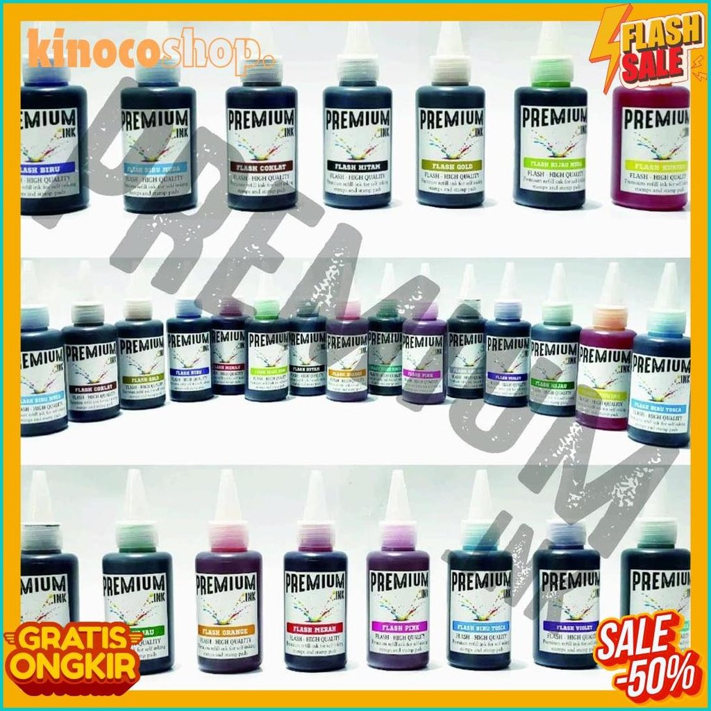 

Tinta Stempel Flash Otomatis 15 Varian Warna Kualitas Premium - Flash Ink Premium - Tinta Flash Refill Isi 100 Ml Terlaris! Produk Ini Banyak Dicari