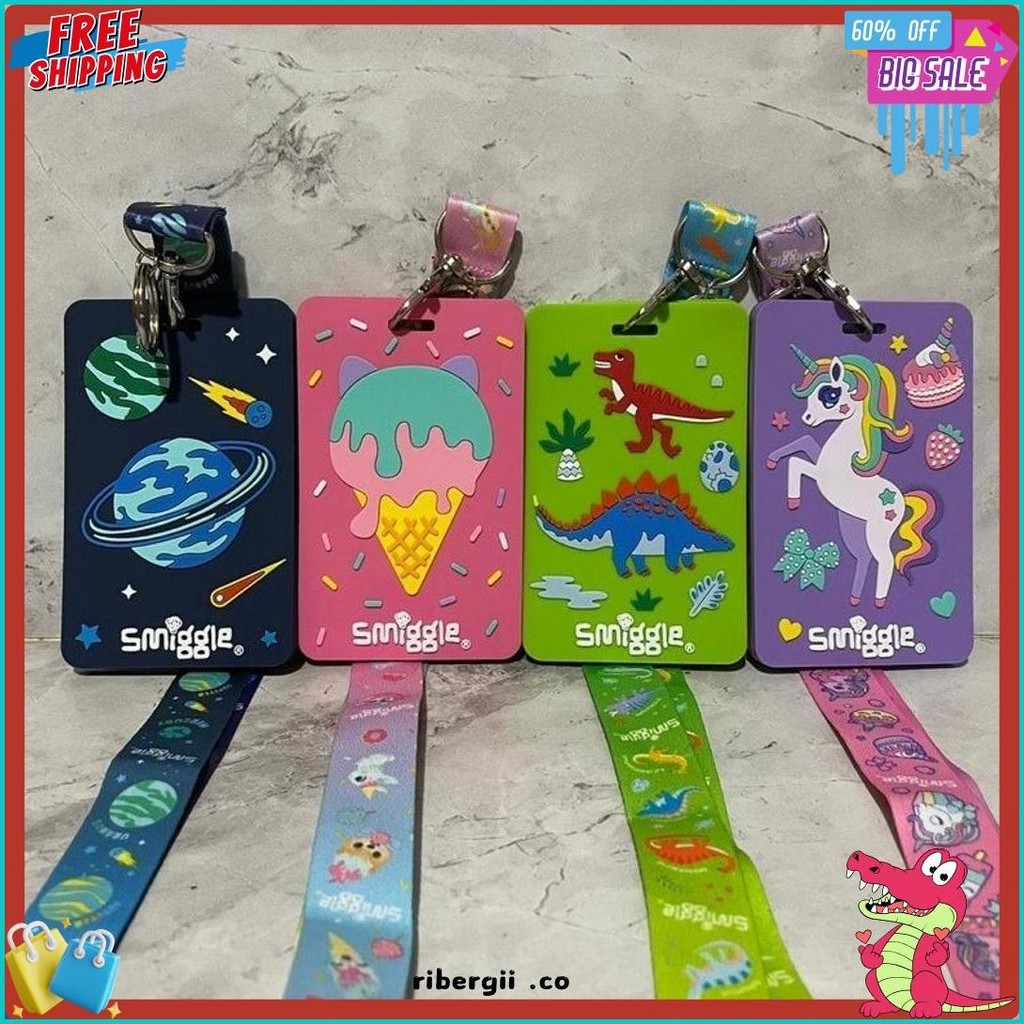 

Smiggle Bag Tag Card Holder Dengan Tali Lanyard Diskon Setengah Harga