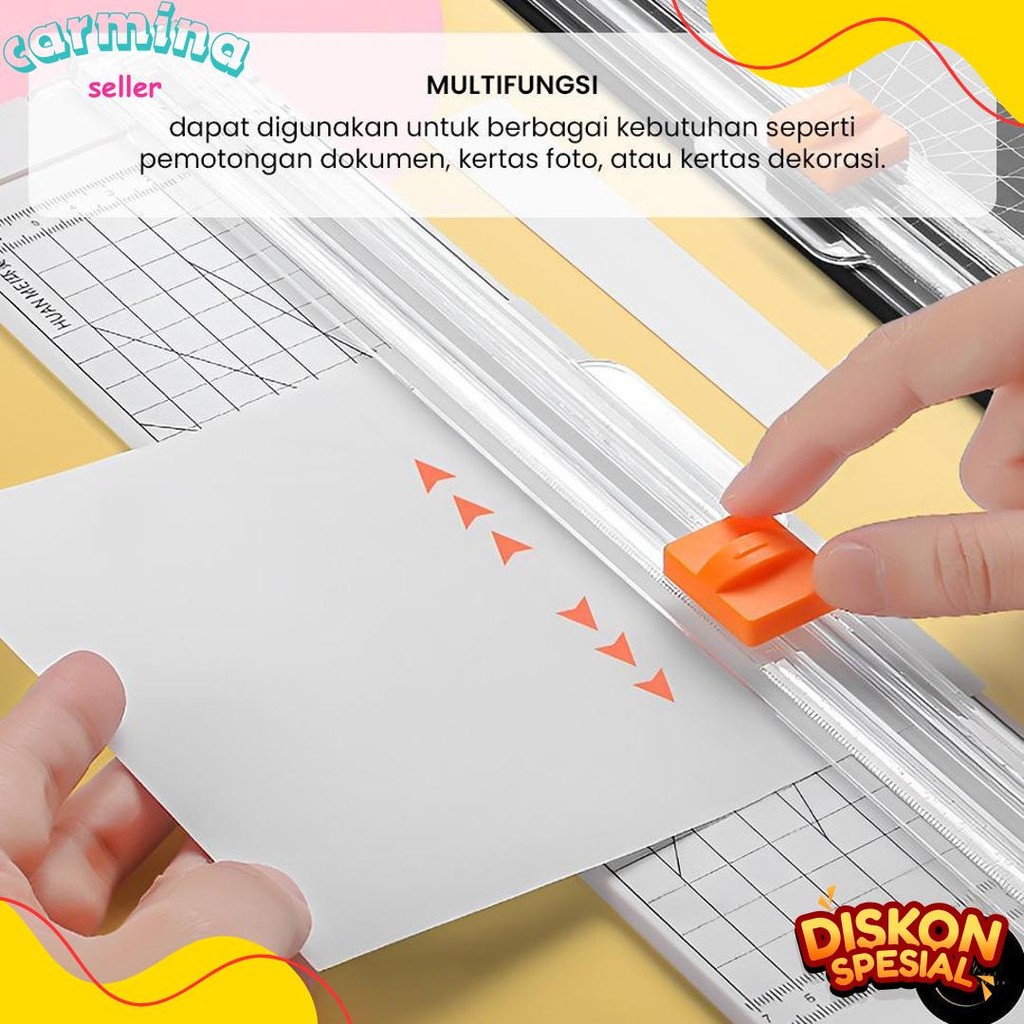 

Em Alat Pemotong Kertas Portabel Paper Cuter Trimmer Diskon Setengah Harga