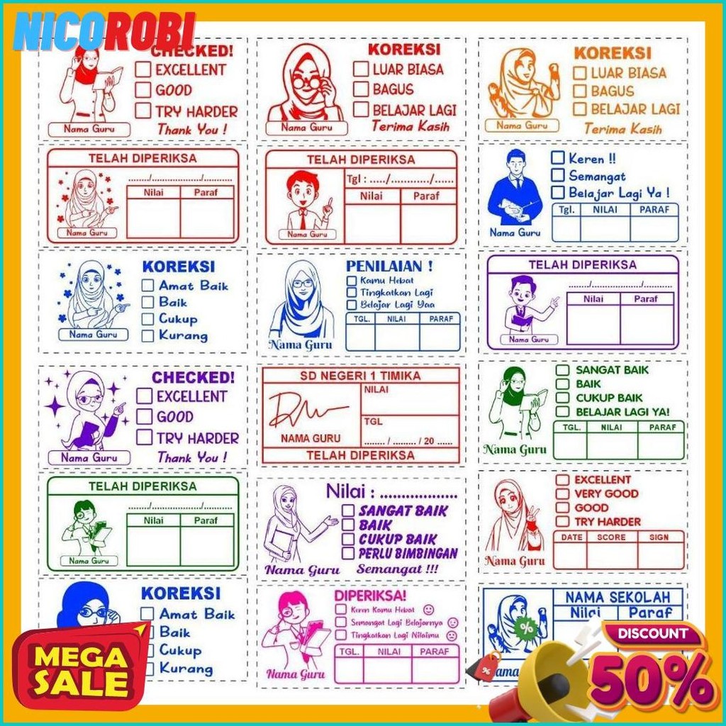 

Stempel Nilai Guru / Penilaian / Koreksi / Checked Terlaris! Produk Ini Banyak Dicari