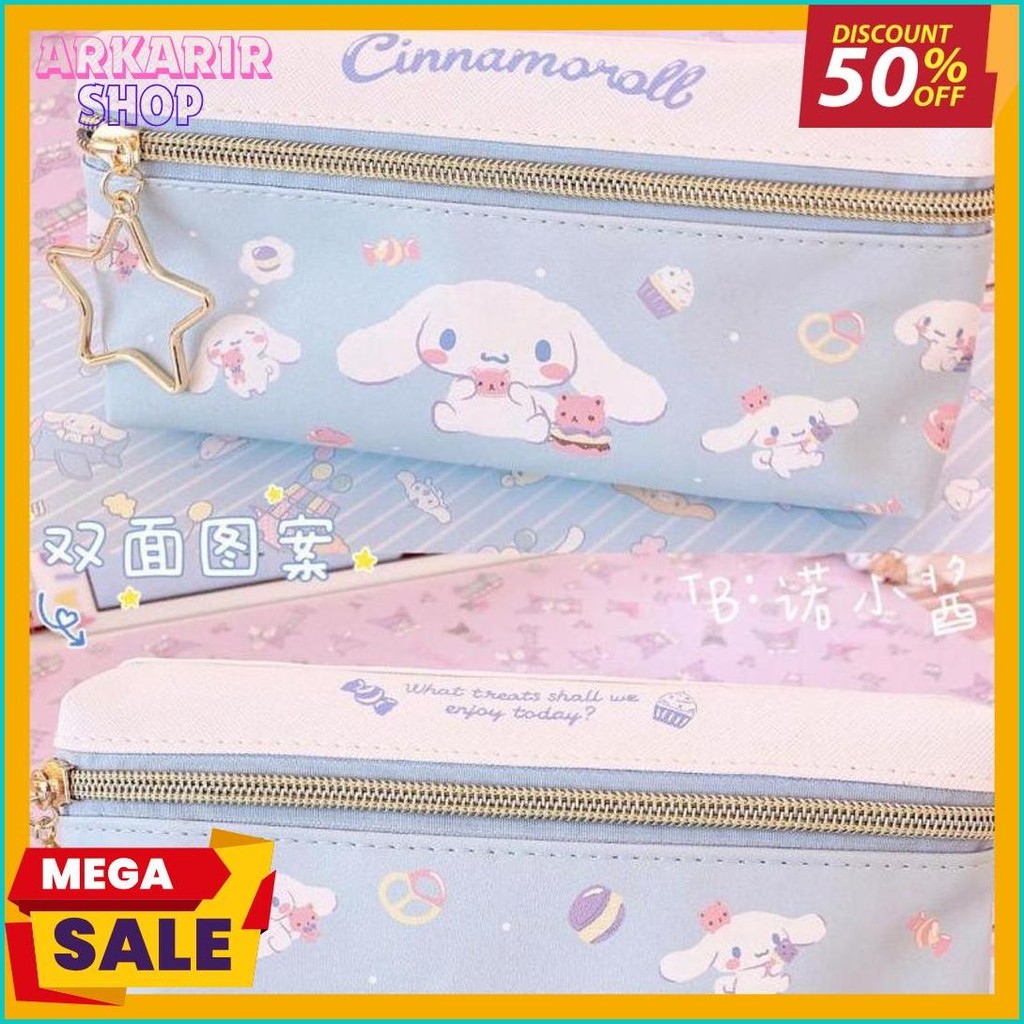 

Tempat Pensil Terbaru 2 Sisi / Kotak Pensil Sanrio Terbaru /Pencil Case Cinnamoroll Kueomi Melody 2 Sekat Terlengkap Dan Termurah
