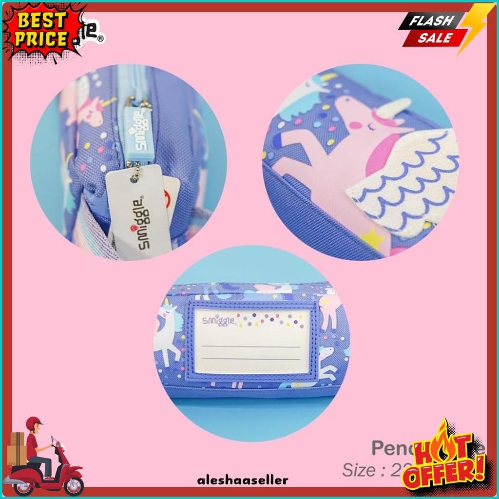 

Pencil Case Kotak Pensil Smiggle 1 Zipper Karakter Diskon Setengah Harga
