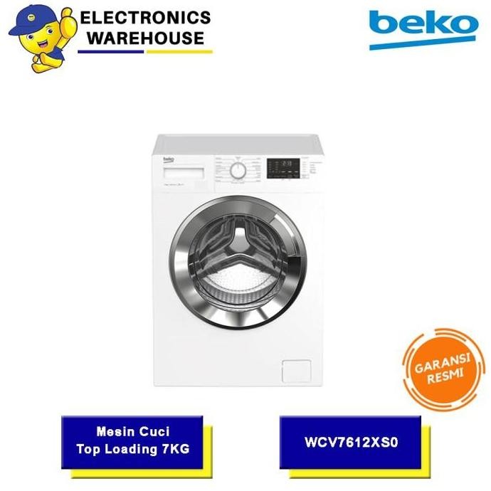 Murah Beko Mesin Cuci Front Load Non Inverter 7 Kg WCV7612XS0 WCV 7612 XS0 Non COD