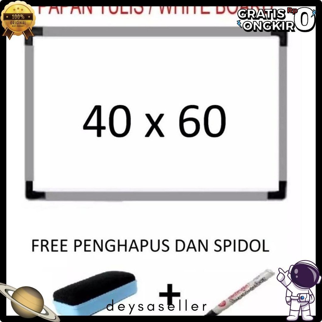 

Papan Tulis Whiteboard 40 X 60 Cm Gratis Spidol Dan Penghapus List Alumunium Terlaris Diskon Setengah Harga