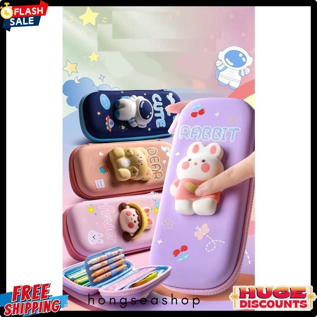 

Kotak Pensil 3D Squishy Tempat Pensil Hardcase Waterproof Pencil Case Anak Lucu 2 Tingkat 2 Lapis Flash Sale! Diskon Hingga 70%
