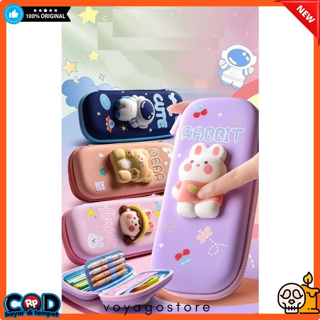 

Kotak Pensil 3D Squishy Tempat Pensil Hardcase Waterproof Pencil Case Anak Lucu 2 Tingkat 2 Lapis Terlaris! Produk Ini Banyak Dicari