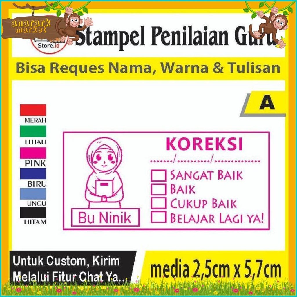 

Stempel Penilaian/Ganti Nama, Gambar Dan Warna/Cap Guru/Stampelbuguru Terlaris! Produk Ini Banyak Dicari