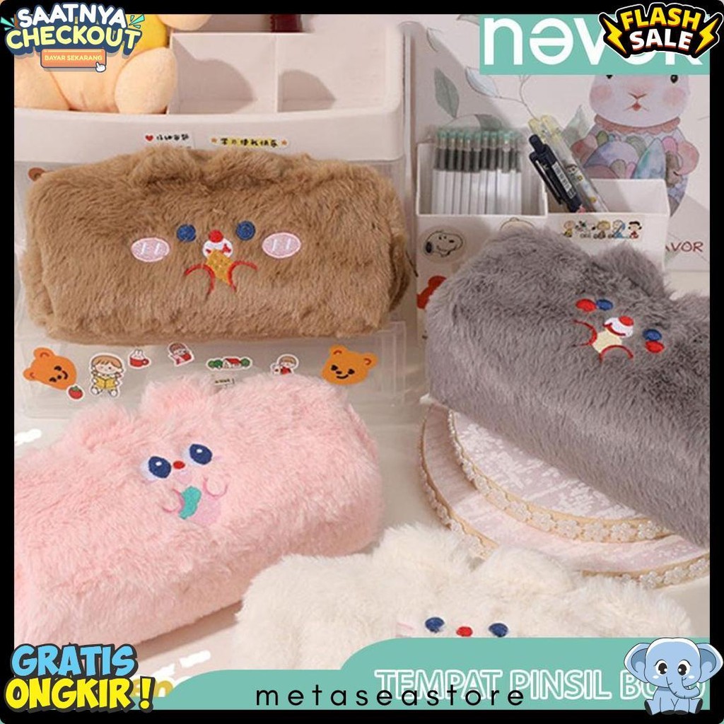 

Never Official- Tempat Pensil Bulu Soft Cute/ Tas Pensil Kosmetik/ Pouch Makeup Kecil Terlengkap Dan Termurah