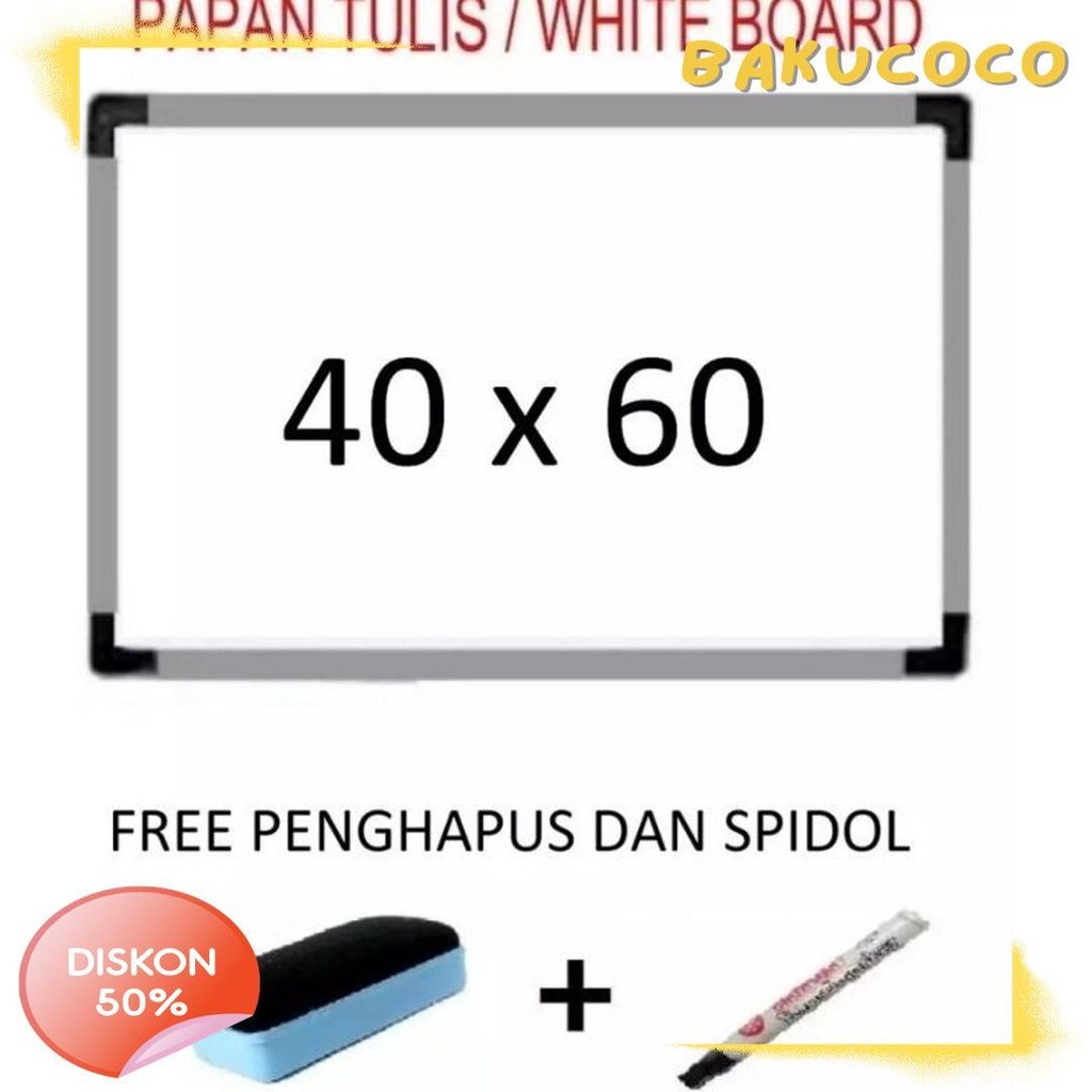 

Papan Tulis Whiteboard 40 X 60 Cm Gratis Spidol Dan Penghapus List Alumunium Terlaris Terlengkap Dan Termurah