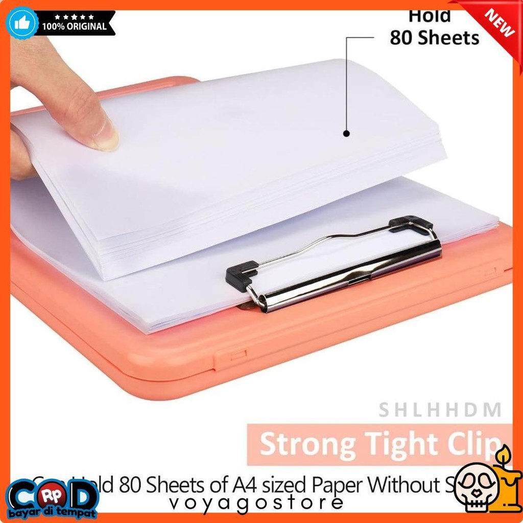 

Clipboard + Storage Alas Papan Ujian / Papan Jalan 2In1 / Clipboard 2 In 1 / Clip Board A4 Diskon