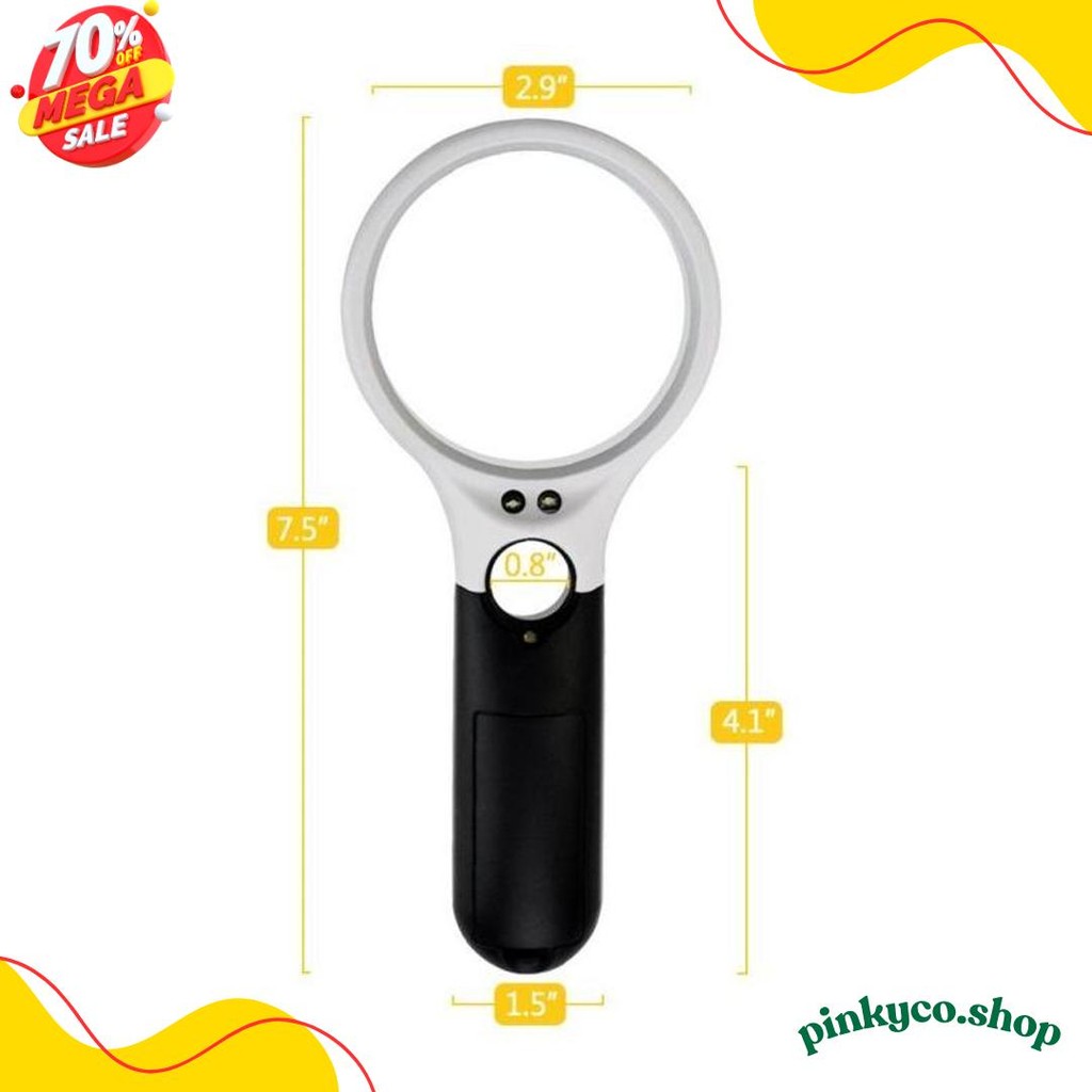 

2 In1 Lampu Kaca Pembesar Led Membaca Magnifying Glass Dengan Lampu Flash Sale! Diskon Hingga 70%