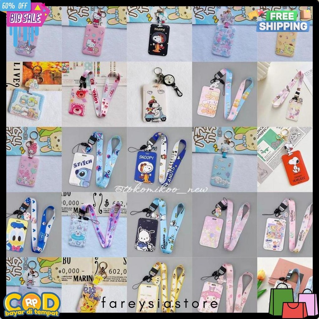 

Lanyard Id Card Tali Gantungan Kartu Card Holder Name Tag Karakter Pikachu Sailoor Moon Snoopy Cinnamoroll Shellie May Pochacco Pooh Sumikko Donald Chip & Dale Lotso Stitch My Melody Little Twin Star Terlaris! Produk Ini Banyak Dicari